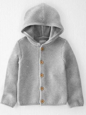 Toddler Organic Cotton Signature Stitch Cardigan